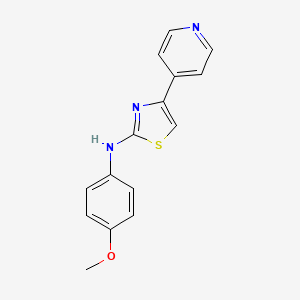 molecular formula C15H13N3OS B5695760 N-(4-methoxyphenyl)-4-(4-pyridinyl)-1,3-thiazol-2-amine CAS No. 61889-63-2