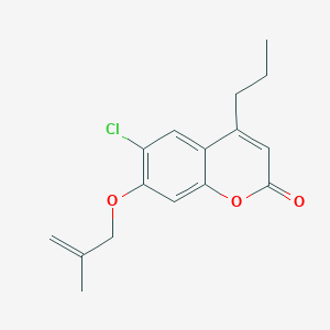 molecular formula C16H17ClO3 B5695772 6-chloro-7-[(2-methyl-2-propen-1-yl)oxy]-4-propyl-2H-chromen-2-one 