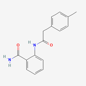 molecular formula C16H16N2O2 B5695782 2-{[(4-methylphenyl)acetyl]amino}benzamide 