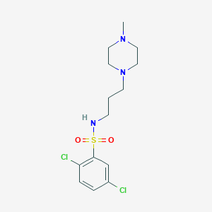 molecular formula C14H21Cl2N3O2S B5695786 2,5-dichloro-N-[3-(4-methyl-1-piperazinyl)propyl]benzenesulfonamide 