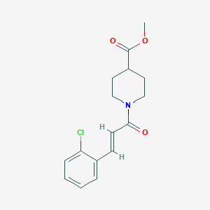 molecular formula C16H18ClNO3 B5695787 methyl 1-[3-(2-chlorophenyl)acryloyl]-4-piperidinecarboxylate 