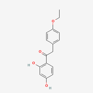 molecular formula C16H16O4 B5695798 1-(2,4-dihydroxyphenyl)-2-(4-ethoxyphenyl)ethanone 