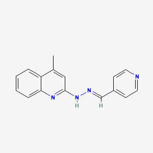 molecular formula C16H14N4 B5695809 isonicotinaldehyde (4-methyl-2-quinolinyl)hydrazone 