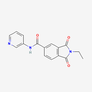 2-ethyl-1,3-dioxo-N-3-pyridinyl-5-isoindolinecarboxamide