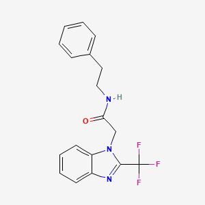 molecular formula C18H16F3N3O B5695832 N-(2-phenylethyl)-2-[2-(trifluoromethyl)-1H-benzimidazol-1-yl]acetamide 