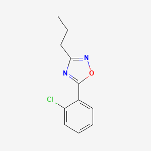 molecular formula C11H11ClN2O B5695841 5-(2-chlorophenyl)-3-propyl-1,2,4-oxadiazole 