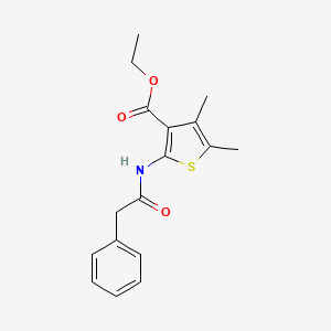 molecular formula C17H19NO3S B5695873 ethyl 4,5-dimethyl-2-[(phenylacetyl)amino]-3-thiophenecarboxylate 