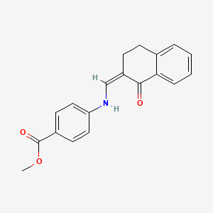 molecular formula C19H17NO3 B5695933 methyl 4-{[(1-oxo-3,4-dihydro-2(1H)-naphthalenylidene)methyl]amino}benzoate 