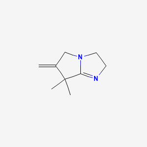 molecular formula C9H14N2 B569594 7,7-Dimethyl-6-methylene-3,5,6,7-tetrahydro-2H-pyrrolo[1,2-a]imidazole CAS No. 116346-02-2