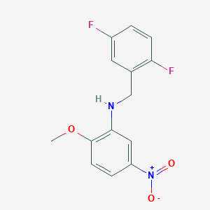 molecular formula C14H12F2N2O3 B5695950 (2,5-difluorobenzyl)(2-methoxy-5-nitrophenyl)amine 
