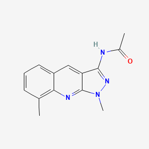 molecular formula C14H14N4O B5695958 N-(1,8-dimethyl-1H-pyrazolo[3,4-b]quinolin-3-yl)acetamide 
