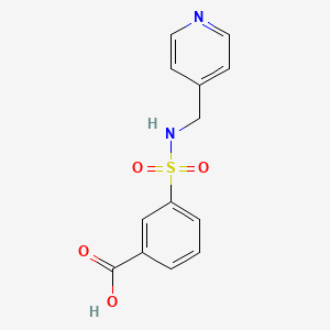 molecular formula C13H12N2O4S B5695965 3-{[(pyridin-4-ylmethyl)amino]sulfonyl}benzoic acid 