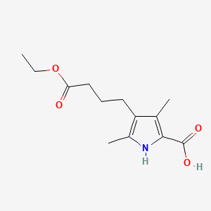 molecular formula C13H19NO4 B569599 4-(4-ethoxy-4-oxobutyl)-3,5-dimethyl-1H-pyrrole-2-carboxylic acid CAS No. 113380-34-0