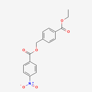 molecular formula C17H15NO6 B5696009 4-(ethoxycarbonyl)benzyl 4-nitrobenzoate 