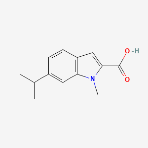 molecular formula C13H15NO2 B569601 1-Methyl-6-(1-methylethyl)-1H-indole-2-carboxylic Acid CAS No. 1240579-11-6