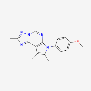 molecular formula C17H17N5O B5696015 7-(4-methoxyphenyl)-2,8,9-trimethyl-7H-pyrrolo[3,2-e][1,2,4]triazolo[1,5-c]pyrimidine 