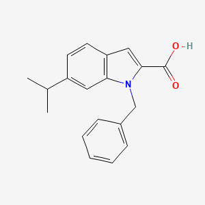 molecular formula C19H19NO2 B569602 1-Benzyl-6-isopropyl-1H-indole-2-carboxylic acid CAS No. 1240579-16-1