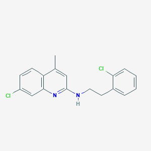 molecular formula C18H16Cl2N2 B5696022 7-chloro-N-[2-(2-chlorophenyl)ethyl]-4-methyl-2-quinolinamine 