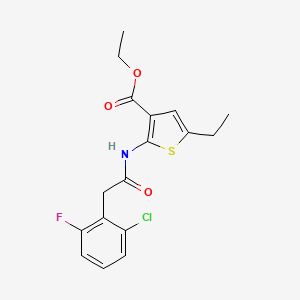 molecular formula C17H17ClFNO3S B5696042 ethyl 2-{[(2-chloro-6-fluorophenyl)acetyl]amino}-5-ethyl-3-thiophenecarboxylate 
