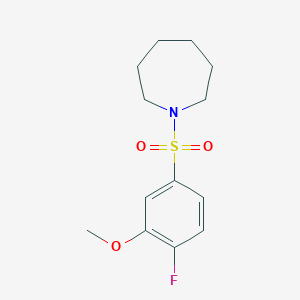 molecular formula C13H18FNO3S B5696057 1-[(4-fluoro-3-methoxyphenyl)sulfonyl]azepane 