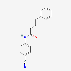 molecular formula C17H16N2O B5696082 N-(4-cyanophenyl)-4-phenylbutanamide 
