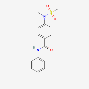 molecular formula C16H18N2O3S B5696085 4-[methyl(methylsulfonyl)amino]-N-(4-methylphenyl)benzamide 
