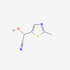 molecular formula C6H6N2OS B569609 2-Hydroxy-2-(2-methylthiazol-5-yl)acetonitrile CAS No. 113732-80-2
