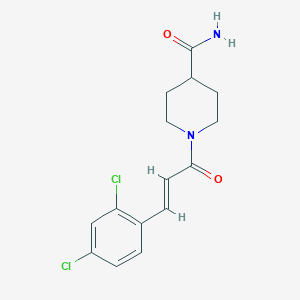 molecular formula C15H16Cl2N2O2 B5696094 1-[3-(2,4-dichlorophenyl)acryloyl]-4-piperidinecarboxamide 