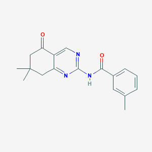 molecular formula C18H19N3O2 B5696099 N-(7,7-dimethyl-5-oxo-5,6,7,8-tetrahydro-2-quinazolinyl)-3-methylbenzamide 