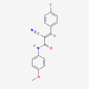 molecular formula C17H13FN2O2 B5696104 2-cyano-3-(4-fluorophenyl)-N-(4-methoxyphenyl)acrylamide 