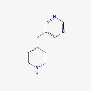 molecular formula C10H15N3 B569612 5-(哌啶-4-基甲基)嘧啶 CAS No. 1211532-41-0
