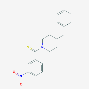 molecular formula C19H20N2O2S B5696138 4-benzyl-1-[(3-nitrophenyl)carbonothioyl]piperidine 