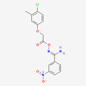 molecular formula C16H14ClN3O5 B5696146 N'-{[(4-chloro-3-methylphenoxy)acetyl]oxy}-3-nitrobenzenecarboximidamide 