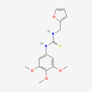 molecular formula C15H18N2O4S B5696155 N-(2-furylmethyl)-N'-(3,4,5-trimethoxyphenyl)thiourea 