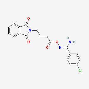 4-chloro-N'-{[4-(1,3-dioxo-1,3-dihydro-2H-isoindol-2-yl)butanoyl]oxy}benzenecarboximidamide