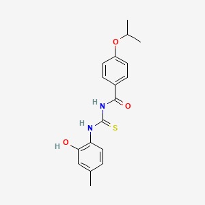 molecular formula C18H20N2O3S B5696185 N-{[(2-hydroxy-4-methylphenyl)amino]carbonothioyl}-4-isopropoxybenzamide 