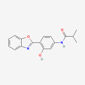 molecular formula C17H16N2O3 B5696193 N-[4-(1,3-benzoxazol-2-yl)-3-hydroxyphenyl]-2-methylpropanamide 