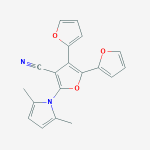 molecular formula C19H14N2O3 B5696196 5'-(2,5-dimethyl-1H-pyrrol-1-yl)-2,2':3',2''-terfuran-4'-carbonitrile 