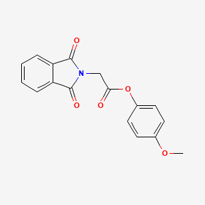 molecular formula C17H13NO5 B5696197 4-methoxyphenyl (1,3-dioxo-1,3-dihydro-2H-isoindol-2-yl)acetate CAS No. 448906-43-2