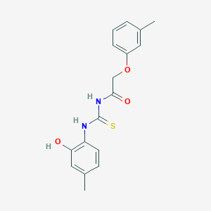 N-{[(2-hydroxy-4-methylphenyl)amino]carbonothioyl}-2-(3-methylphenoxy)acetamide