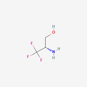 molecular formula C3H6F3NO B569621 (2S)-2-amino-3,3,3-trifluoropropan-1-ol CAS No. 561323-79-3