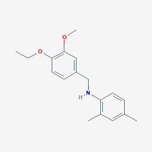 molecular formula C18H23NO2 B5696228 (2,4-dimethylphenyl)(4-ethoxy-3-methoxybenzyl)amine 