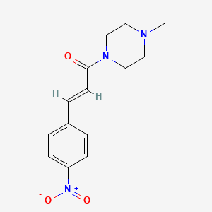 molecular formula C14H17N3O3 B5696236 1-methyl-4-[3-(4-nitrophenyl)acryloyl]piperazine 
