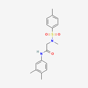 molecular formula C18H22N2O3S B5696248 N~1~-(3,4-dimethylphenyl)-N~2~-methyl-N~2~-[(4-methylphenyl)sulfonyl]glycinamide 
