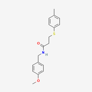 molecular formula C18H21NO2S B5696263 N-(4-methoxybenzyl)-3-[(4-methylphenyl)thio]propanamide 