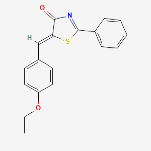 molecular formula C18H15NO2S B5696268 5-(4-ethoxybenzylidene)-2-phenyl-1,3-thiazol-4(5H)-one 