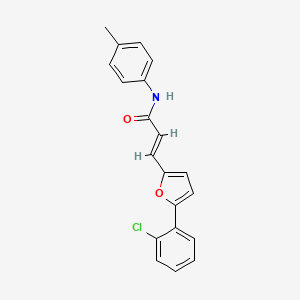 molecular formula C20H16ClNO2 B5696273 3-[5-(2-chlorophenyl)-2-furyl]-N-(4-methylphenyl)acrylamide CAS No. 853348-47-7