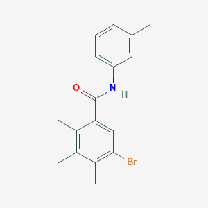 molecular formula C17H18BrNO B5696288 5-bromo-2,3,4-trimethyl-N-(3-methylphenyl)benzamide 