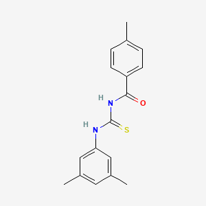 molecular formula C17H18N2OS B5696293 N-{[(3,5-dimethylphenyl)amino]carbonothioyl}-4-methylbenzamide 