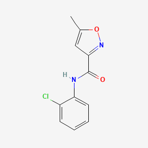 molecular formula C11H9ClN2O2 B5696301 N-(2-chlorophenyl)-5-methyl-3-isoxazolecarboxamide CAS No. 646530-34-9